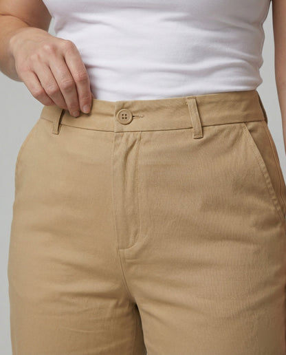 Weite Damen Stoffhose Elastischer Bund Bequem