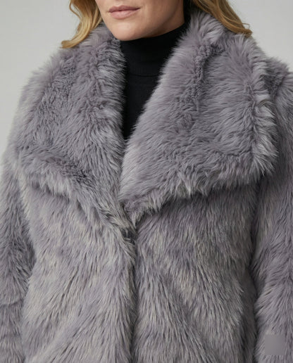 Fuchsfelljacke Streetstyle Luxus Mantel Damen
