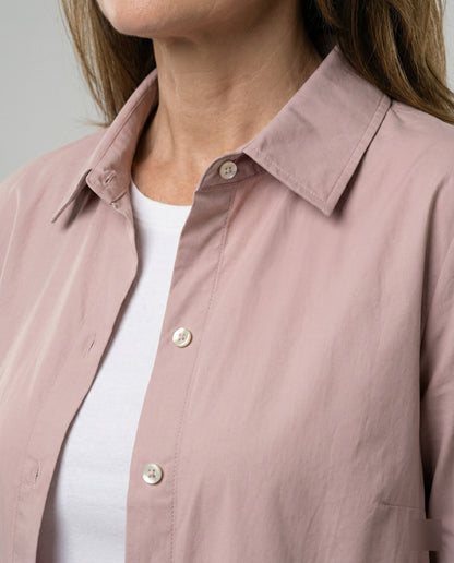 Damen Longbluse Lässig Umschlagärmel Freizeit