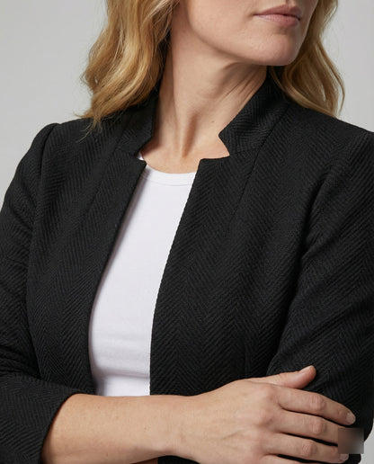 Ärmellose Damen Blazer Hahnentritt Style
