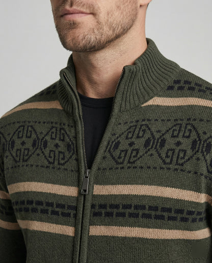 Herren Strickjacke Modern Zipper Muster Stadtchic