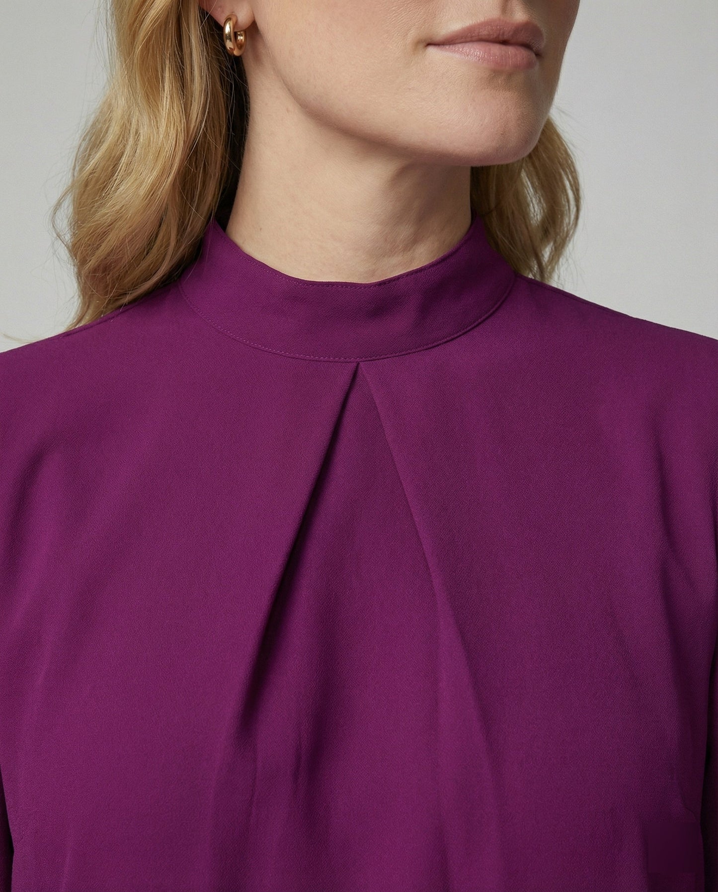 Damen Bluse Elegante Stehkragen Spitze Bluse