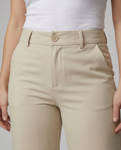Damen Stoffhose Flare Modern Weite Bein