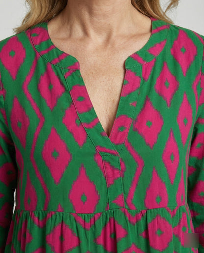 Sommerkleid Damen Leicht und Luftig Blumenprint