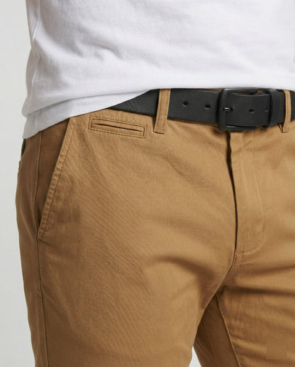 Herren Chino Slim Fit Hose Elastisch Bequem