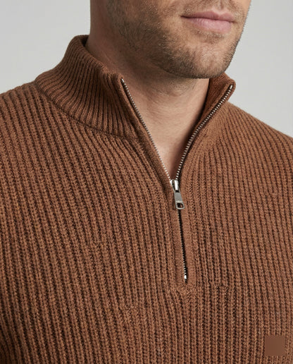 Herren Strickpullover Gestreift Modern mit Halbreißverschluss