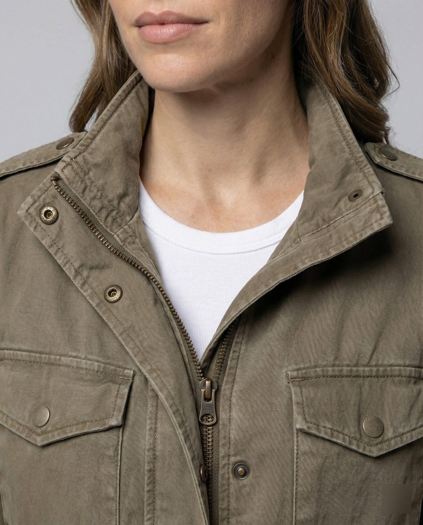Damen Cargojacke Outdoor Modern Schwarz