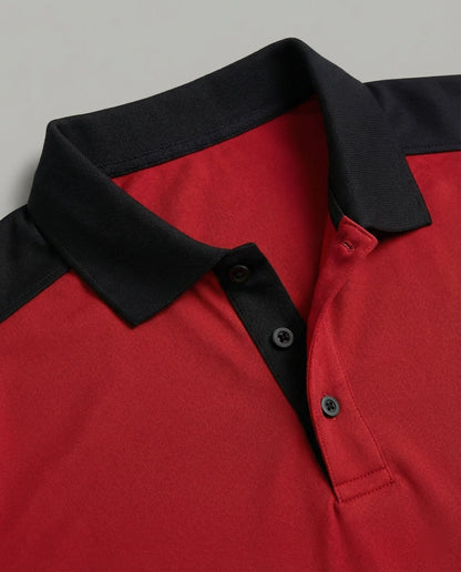 Herren Poloshirt Kontrastkragen Modern Slimfit