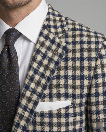 Herren Blazer Karierter Eleganter Business Blazer