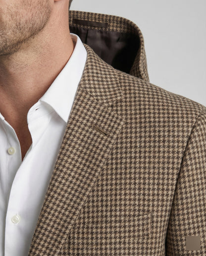 Herren Blazer Kariert Slim Fit Modern