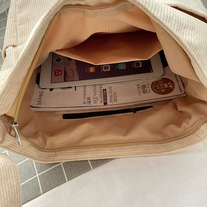 Leder Umhängetasche Damen Kord Schnürung