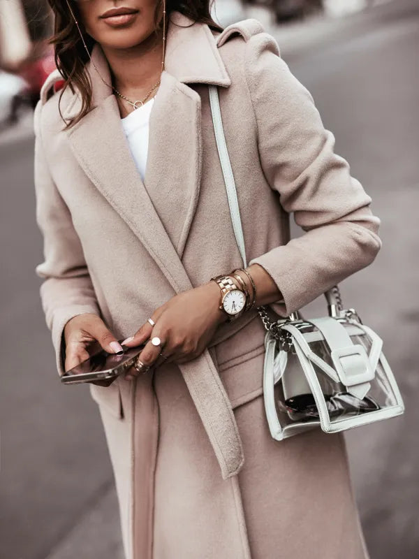 Damen Mantel Langer Trendy Streetstyle