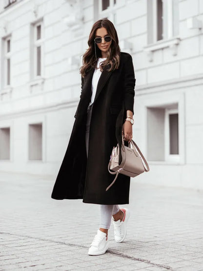 Damen Mantel Langer Trendy Streetstyle