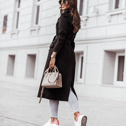 Damen Mantel Langer Trendy Streetstyle