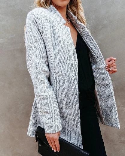 Tweed Jacke Damen Stilvoll Komfortabel Elegannt