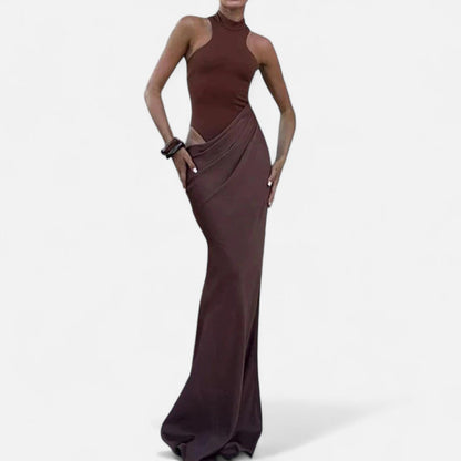 Damen Maxikleid Neckholder Cut Out Sommerkleid