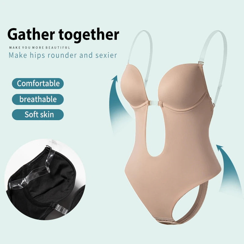 BerlinGlamour | Körperformender V-Ausschnitt Bodysuit Frauen