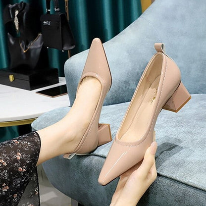 Damen High Heels Schuhe Spitze 4,5cm Elegant