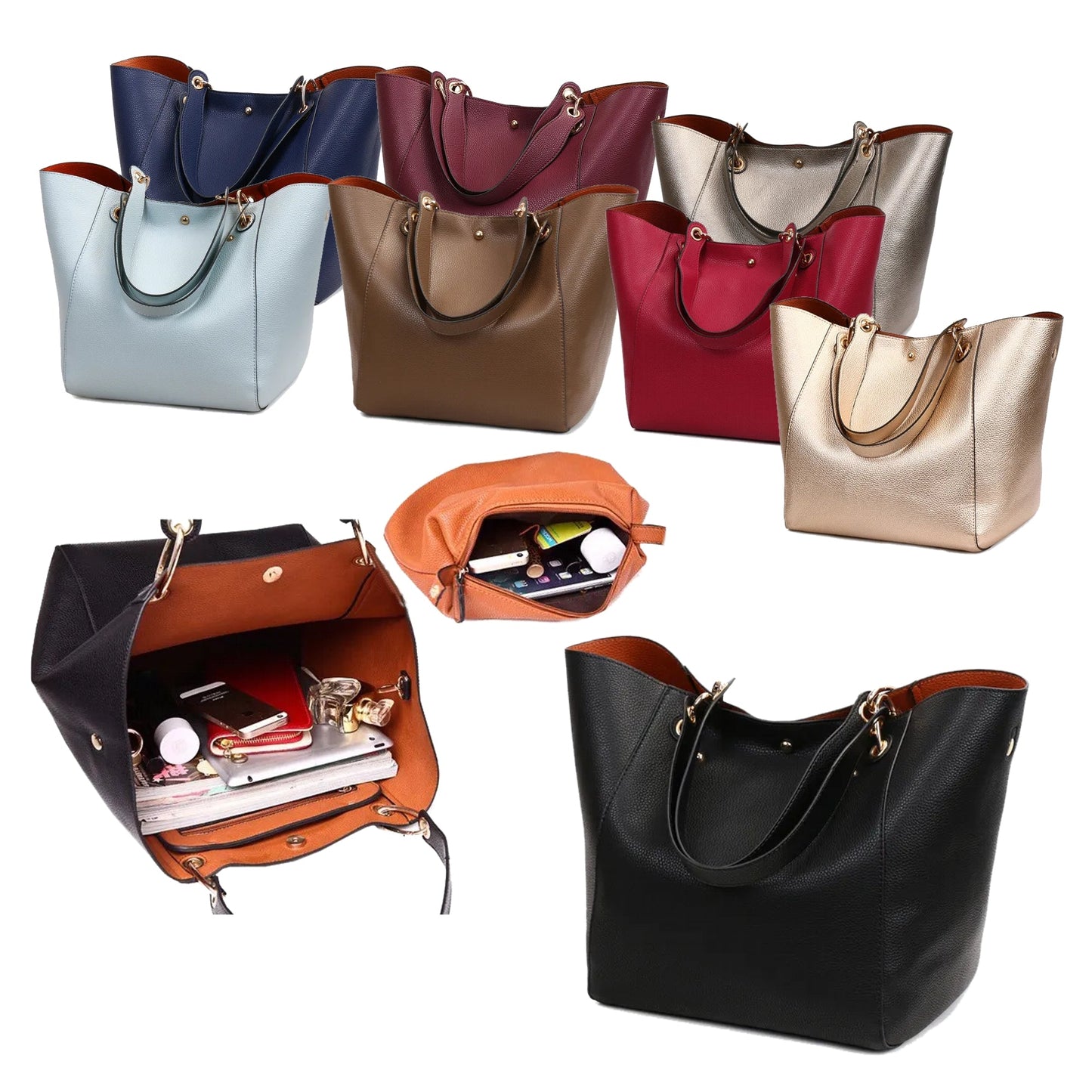 Elegante Leder Umhängetasche für Frauen Groß