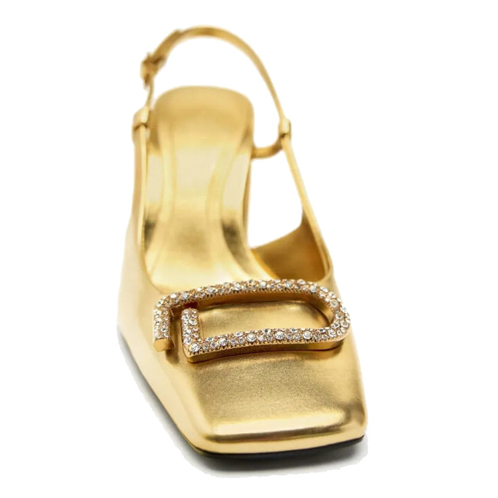 Damen Sling Back Schuhe High Heels Elegante Büro Schuhe