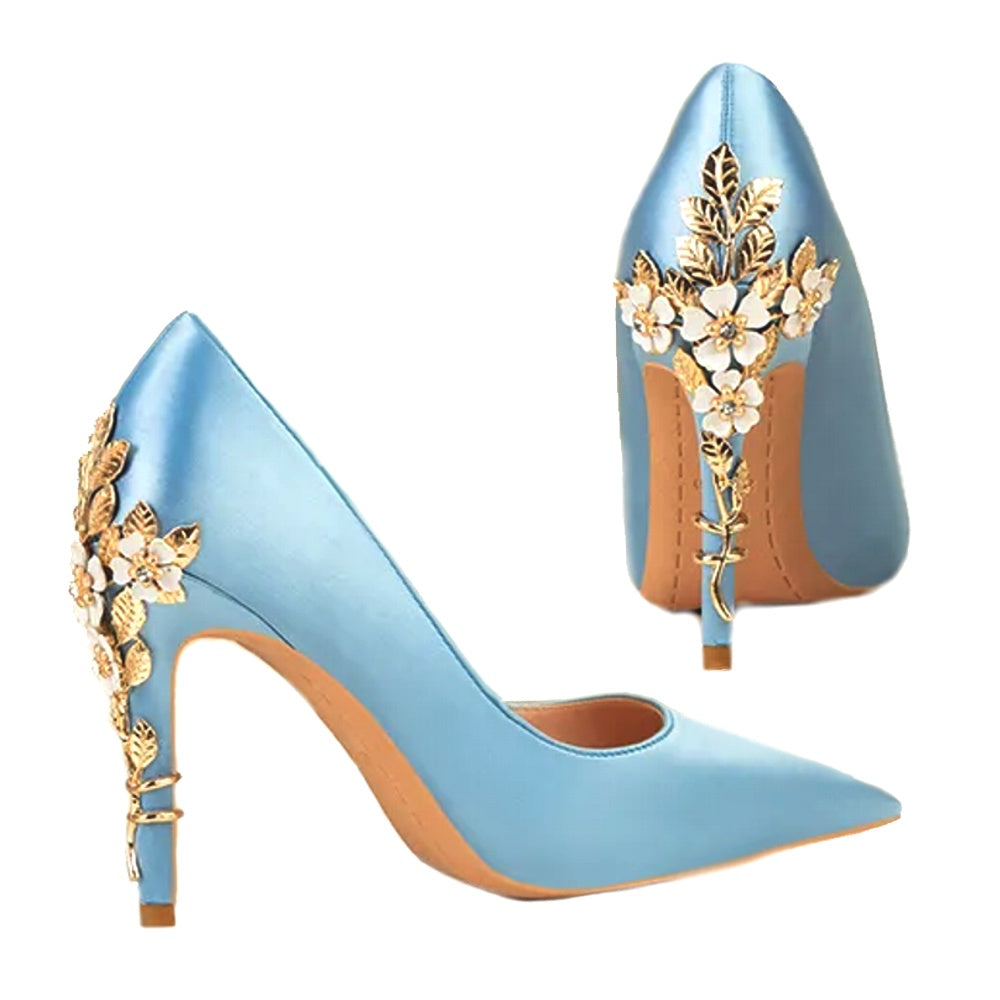 Stiletto High Heels Damen Schuhe Metallisch Verstellbar