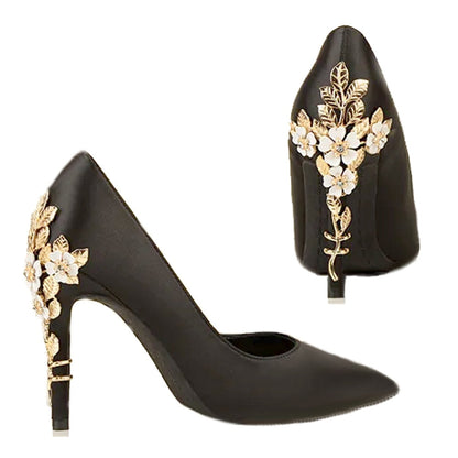 Stiletto High Heels Damen Schuhe Metallisch Verstellbar