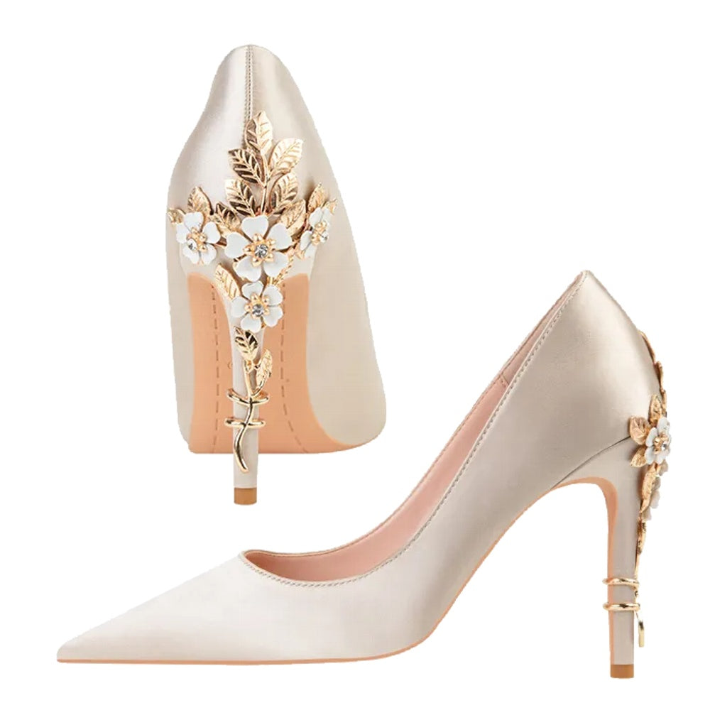 Stiletto High Heels Damen Schuhe Metallisch Verstellbar