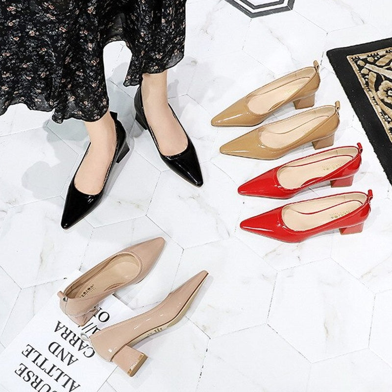 Damen High Heels Schuhe Spitze 4,5cm Elegant