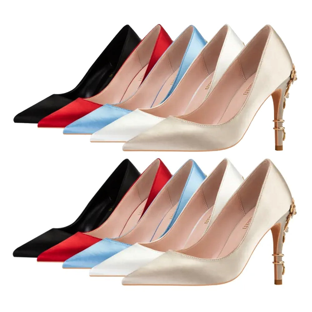 Stiletto High Heels Damen Schuhe Metallisch Verstellbar - BerlinGlamour