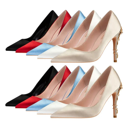 Stiletto High Heels Damen Schuhe Metallisch Verstellbar - BerlinGlamour