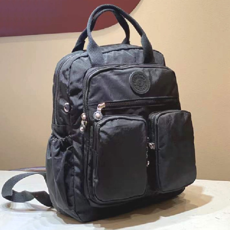 Wasserdichter Damen Rucksack Leicht Nylon Schwarz