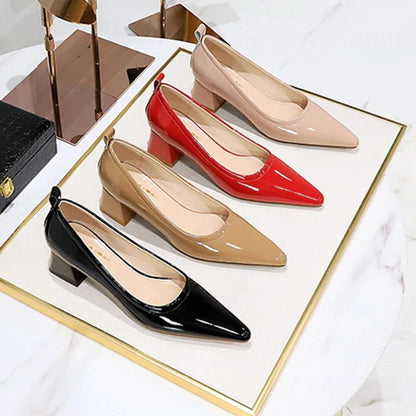 Damen High Heels Schuhe Spitze 4,5cm Elegant
