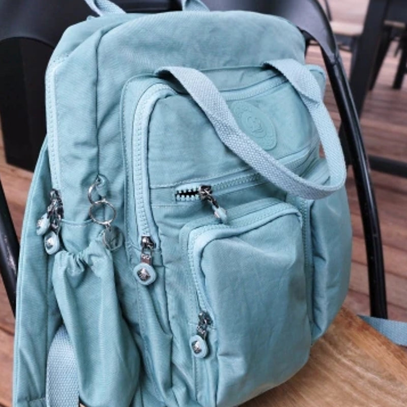 Wasserdichter Damen Rucksack Leicht Nylon Schwarz