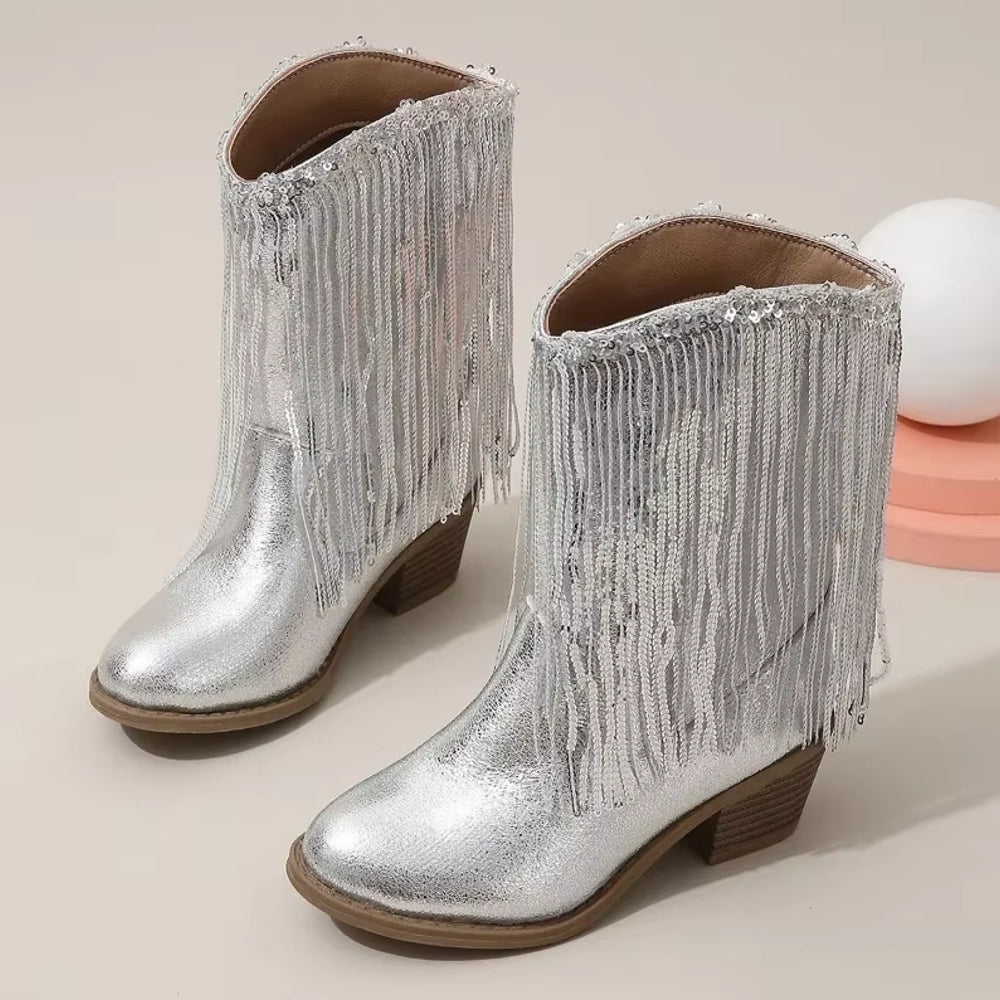 Rosa Kinderstiefel Elegant Britannia Stiefel für Mädchen - BerlinGlamour