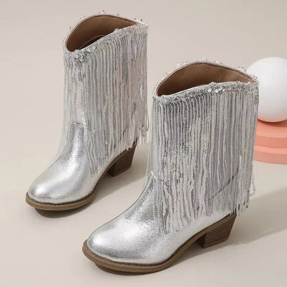 Rosa Kinderstiefel Elegant Britannia Stiefel für Mädchen - BerlinGlamour