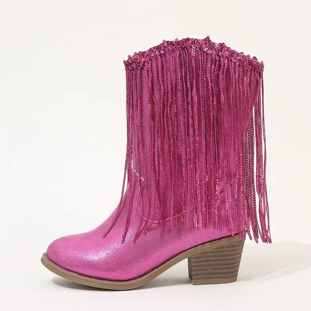 Rosa Kinderstiefel Elegant Britannia Stiefel für Mädchen