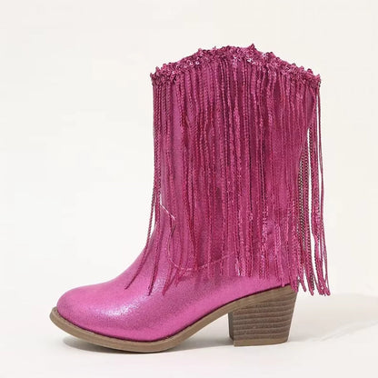 Rosa Kinderstiefel Elegant Britannia Stiefel für Mädchen