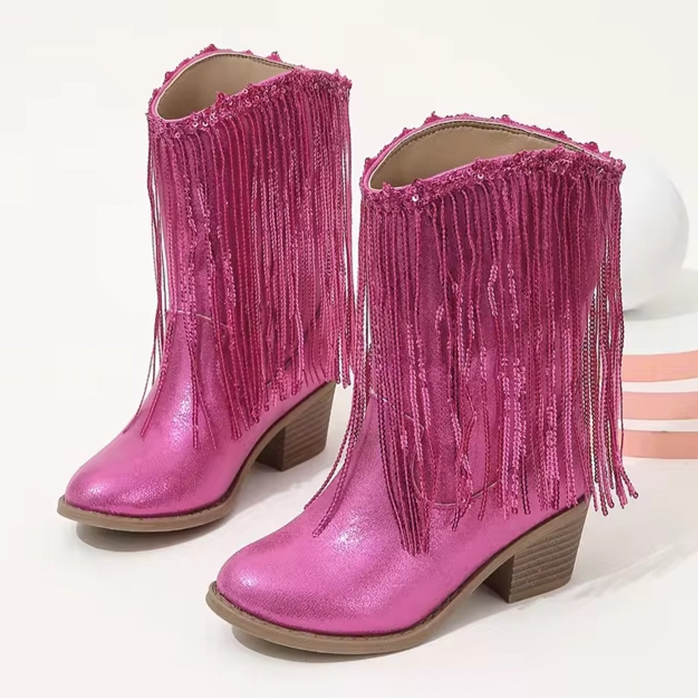 Rosa Kinderstiefel Elegant Britannia Stiefel für Mädchen