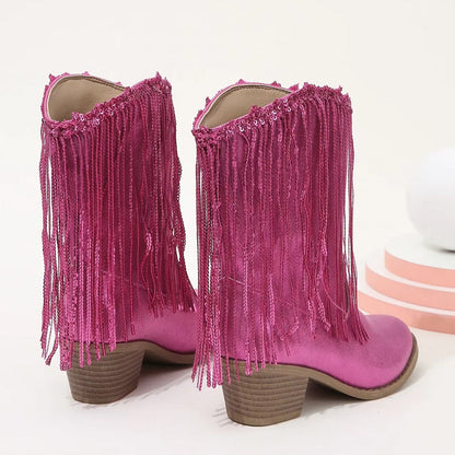Rosa Kinderstiefel Elegant Britannia Stiefel für Mädchen