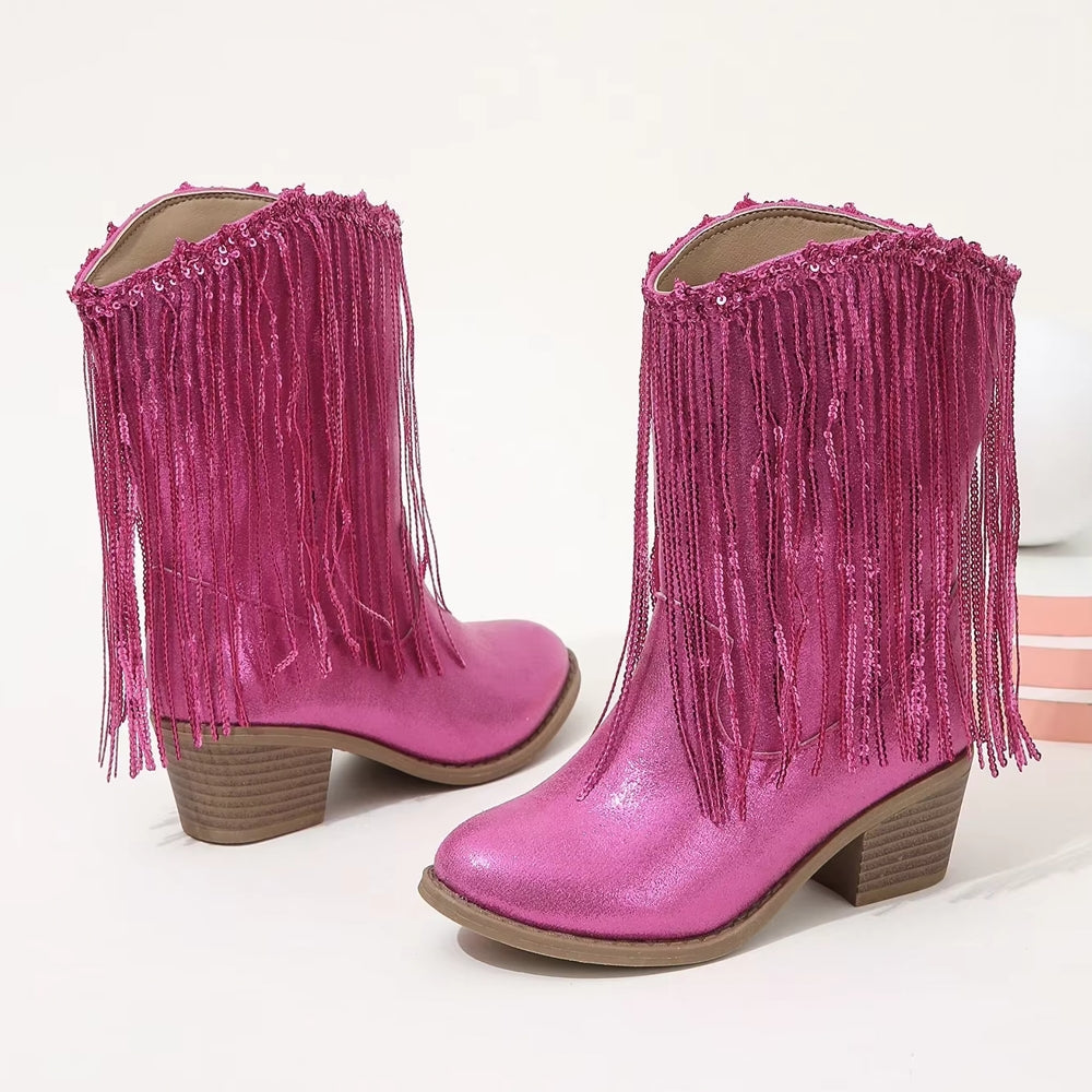 Rosa Kinderstiefel Elegant Britannia Stiefel für Mädchen