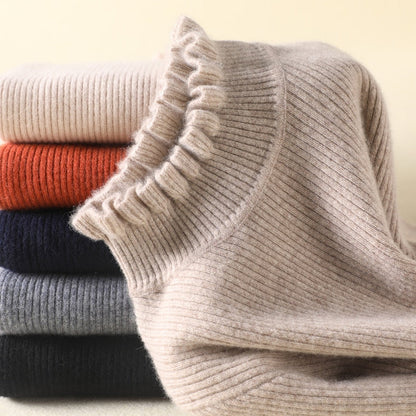 Weicher Damen Rollkragenpullover Bequem Cashmere - BerlinGlamour