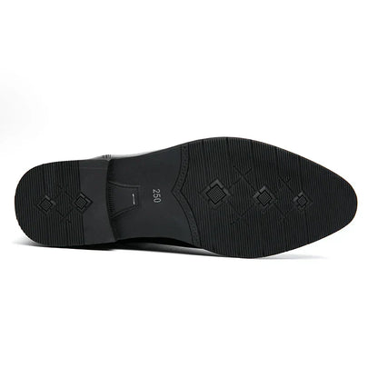 Herren Chelsea Stiefel Leder Schwarz Modern