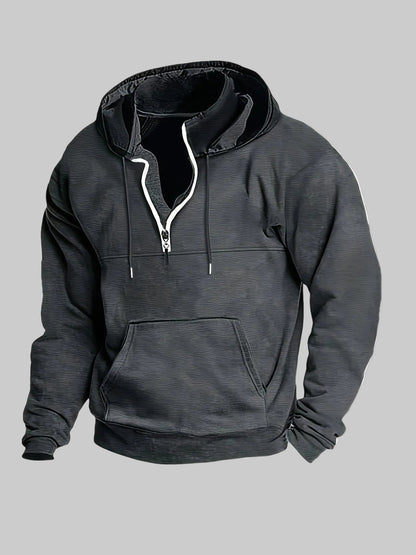 Männer Hoodie Halbzip Modern Cooler Style