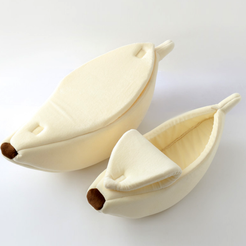 Hundebett Bananen Muster Weich & Plüschig