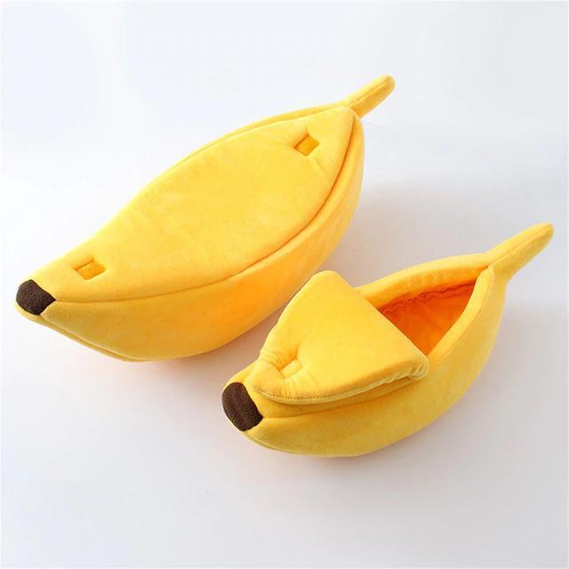 Hundebett Bananen Muster Weich & Plüschig