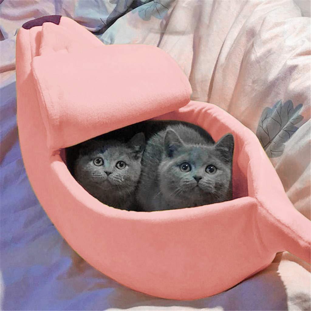 Hundebett Bananen Muster Weich & Plüschig