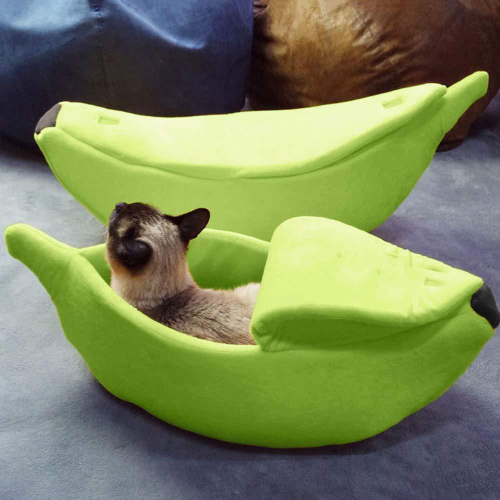 Hundebett Bananen Muster Weich & Plüschig