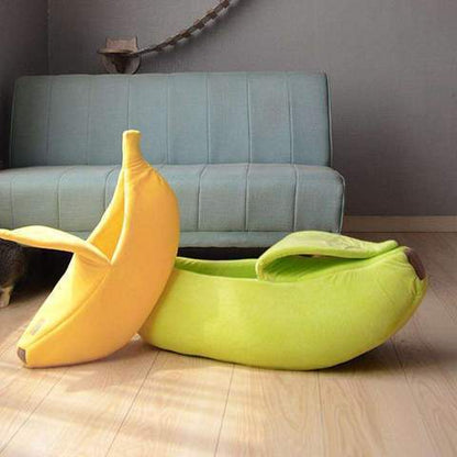 Hundebett Bananen Muster Weich & Plüschig