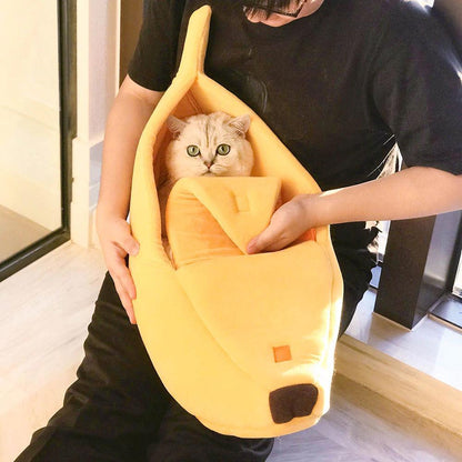 Hundebett Bananen Muster Weich & Plüschig