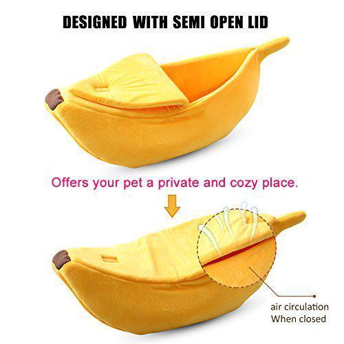 Hundebett Bananen Muster Weich & Plüschig - BerlinGlamour